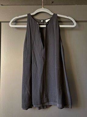 A.L.C. Black Halter V-Neck Silk-Blend Blouse
